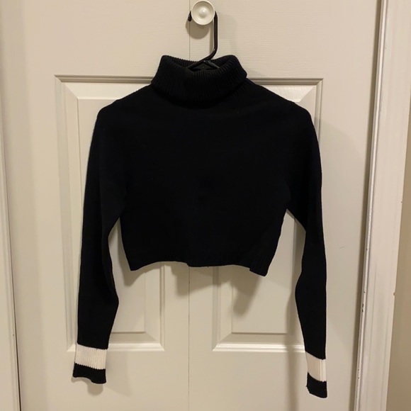 Zara Cropped Knit Turtleneck Sweater - Picture 1 of 2